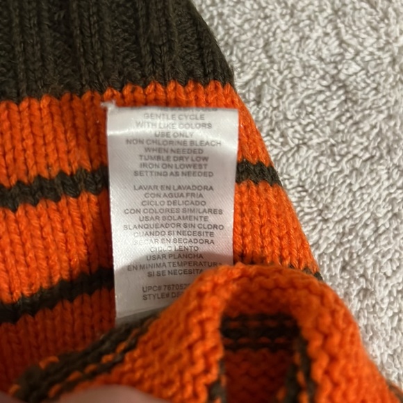 Dog Sweater Brown & Orange Size XXS - Picture 4 of 6